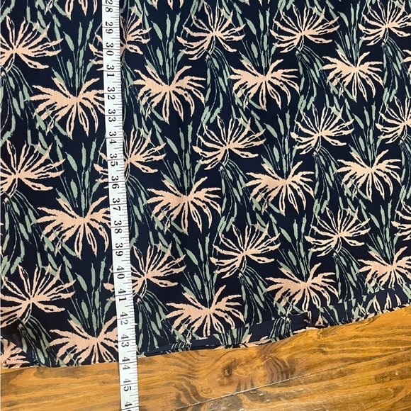 Madewell Floral Ruffle-Sleeve Midi Dress in Oasis Palms Navy size M Boho - Picture 14 of 16